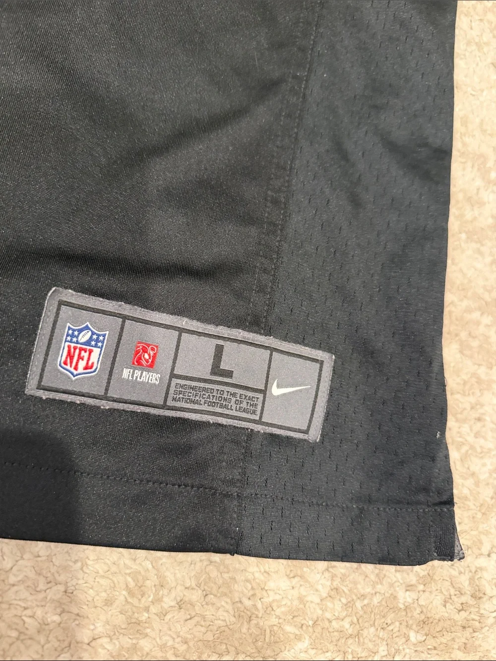 Nike NFL On Field Jersey Oakland Raiders Charles Woodson #24 Black Size L